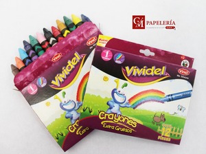 CRAYONES EXTRAGRUESOS C/12 VIVIDEL 